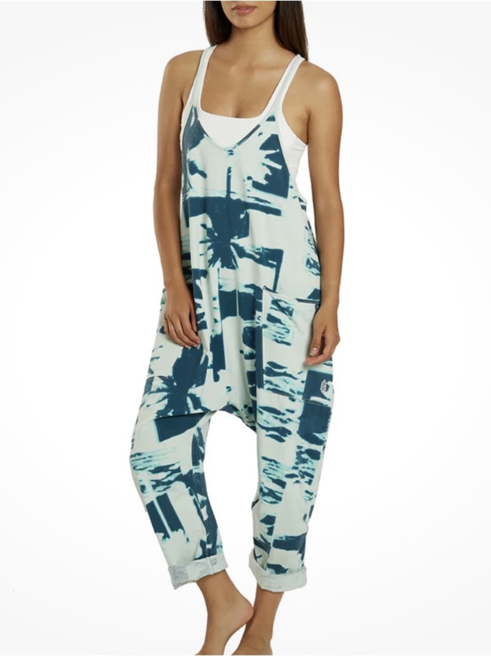 NWOT FP MOVEMENT BY FREE PEOPLE Graphic  Palmy Beach Hot Shot Onesie Jumpsuit - Picture 4 of 7